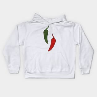 Pair of Chili Peppers Pattern Kids Hoodie